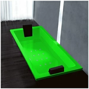 Ванна Gruppo treesse Quadra 180 V078C-SX-ZE зелёная с аэромассажем прямоугольная встроенная левая