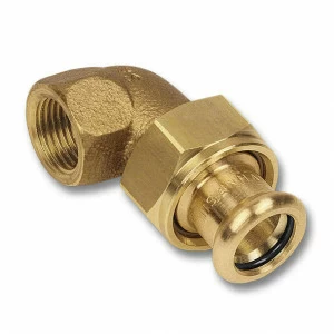 180961834 SANHA 8096G пресс-фитинг, бронза, сгон ВПр-ВР, самоуплотн. 18x3/4 мм