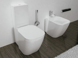 Керамический цельный туалет