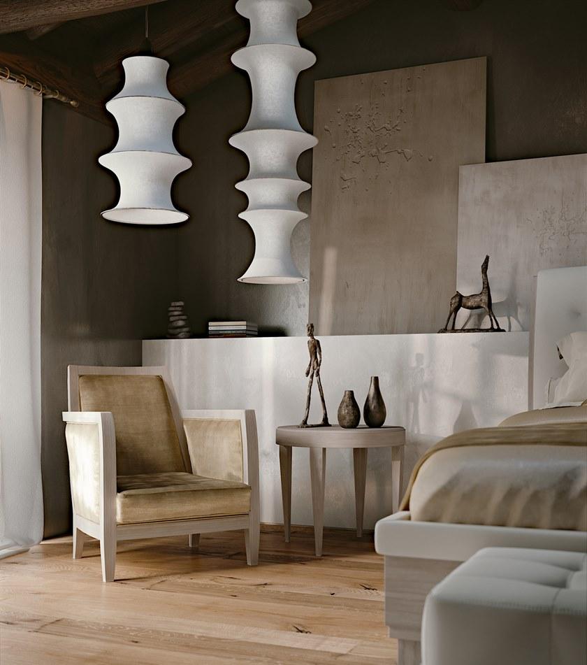 Arte Brotto Круглый деревянный журнальный столик Segreti S1090 - Вид №1