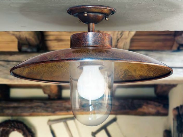 Металлическая наружная потолочная лампа Aldo Bernardi ARCH-00123740