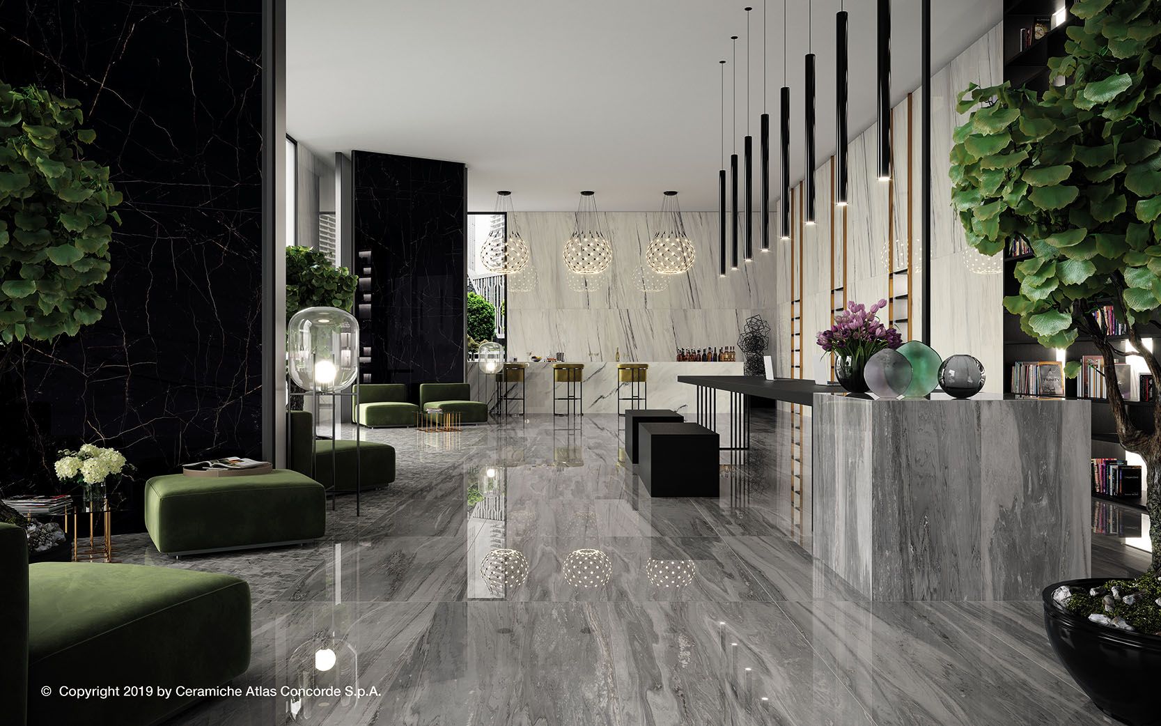 Пол из керамогранита с мраморным эффектом Atlas Concorde Marvel Dream ARCH-00135482 - Вид №22