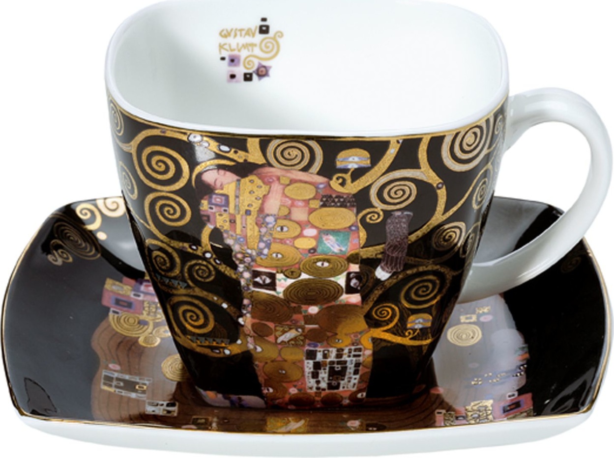 1047932 Goebel Чашка с бл. 90мл "Поцелуй" Климт Фарфор 