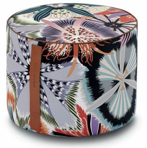 MissoniHome Пуф Cylinder из хлопкового атласа с цветочным принтом Master moderno
