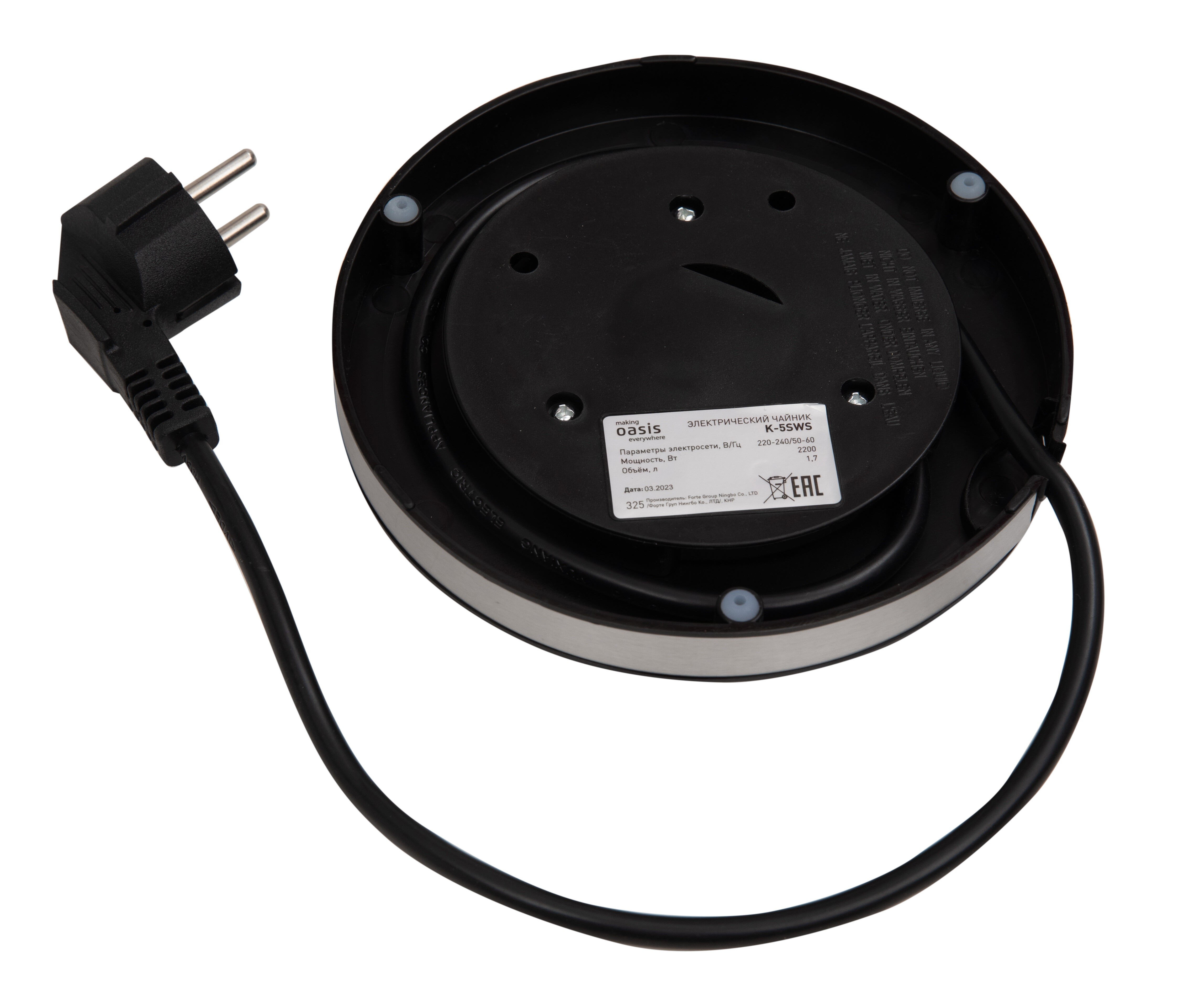 9135267 Электрочайник Oasis K-5SWS серебристый STDN-0148451 - Вид №7