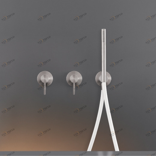 Настенный 2 смесители, установленные для ванной / душем с цилиндрическая ручного душа диаметром 18 м т < / р> INV57 CEADESIGN 