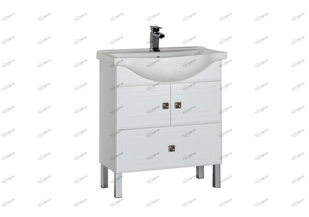 Тумба с раковиной Aquanet Стайл 75 белый (2 дверцы 1 ящик) 0018150000177619