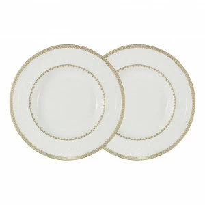 Тарелки фарфоровые суповые 2 шт белые "Золотой замок" COLOMBO ЗОЛОТОЙ ЗАМОК 00-3946485 Белый