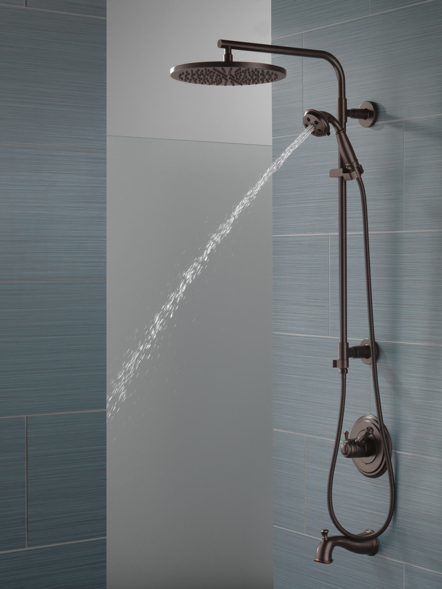 52158-RB Металлическая душевая лейка Raincan с одинарной настройкой Delta Faucet Universal Showering Венецианская бронза  - Вид №4