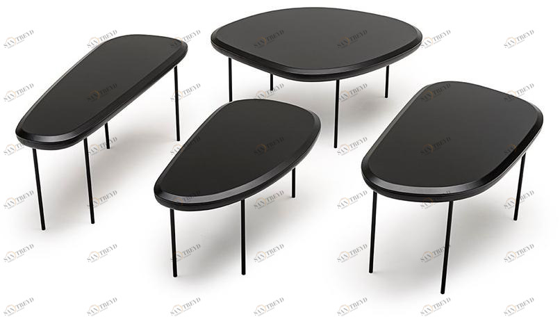 Living Divani Низкий деревянный журнальный столик Pebble sun-id-1466762