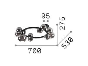 Потолочный светильник из дутого стекла Ideal Lux Perlage ARCH-00119176 - Вид №4