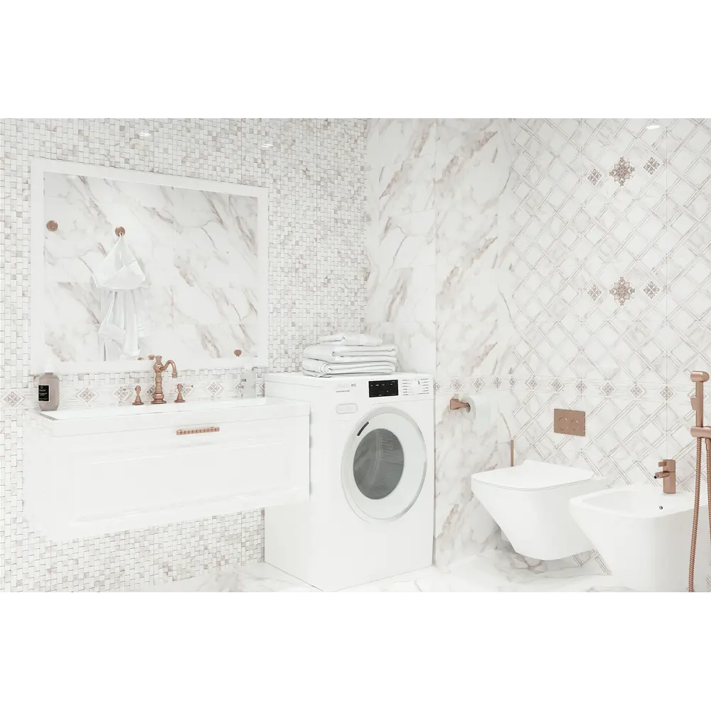 Плитка настенная Calacatta Gold Мозаика 40x25 см 1.4 м² мрамор цвет бежевый 82719255 STLM-2207093 Santreyd - Вид №3