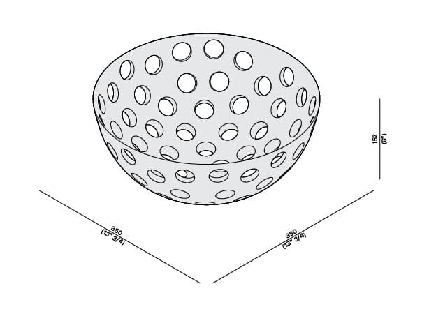 Мраморная чаша LUCE DI CARRARA Perforation ARCH-00145403 - Вид №3