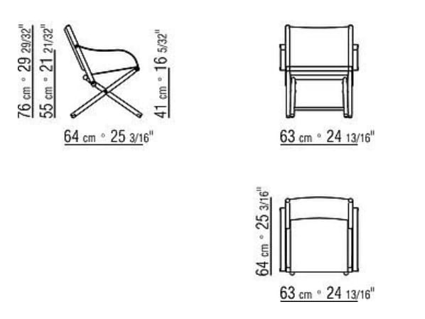Кожаный складной стул с подлокотниками Flexform Lauren ARCH-00003247 - Вид №3