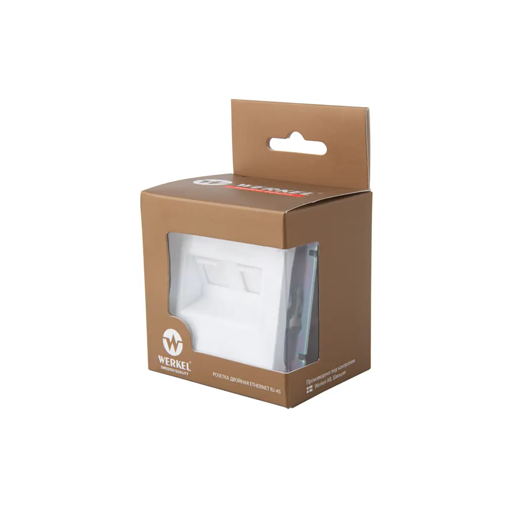 Розетка компьютерная двойная встраиваемая Werkel RJ45 цвет белый Встраиваемые механизмы STLM-2044698 - Вид №3