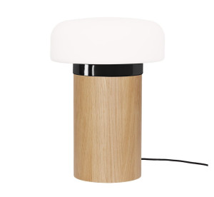 Светодиодный торшер из дерева и стекла