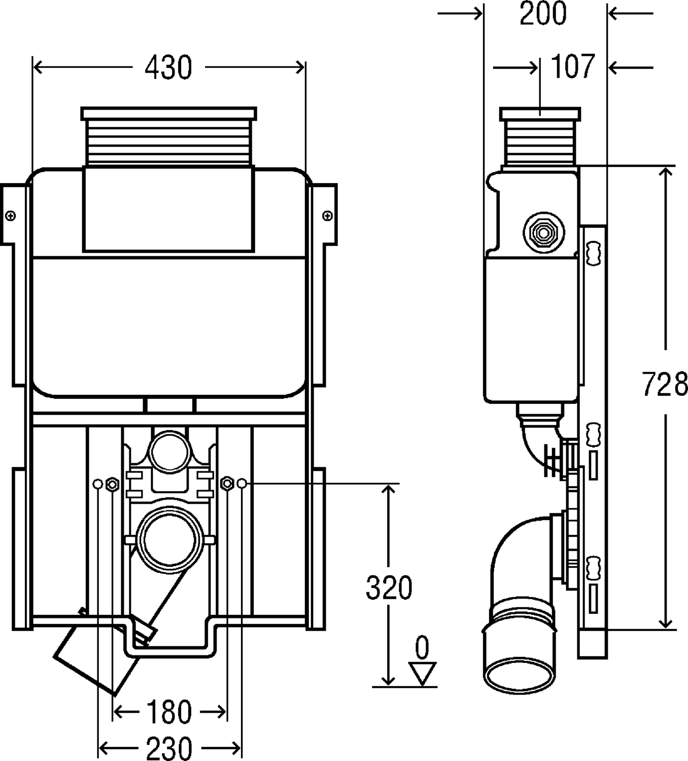 Системная техника  Steptec  Элементы для унитазов, модули для унитазов  Сверху VIEGA 656 126 1) Модель 8437.3 Santreyd  - Вид №2