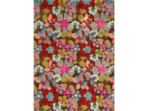 Шерстяной прямоугольный цветочный ковер