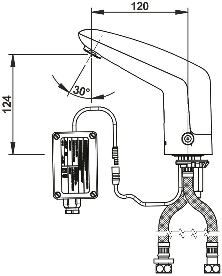 Бесконтактный смеситель, питание от сети Presto VOLTA 55213 55213.0 - Вид №1