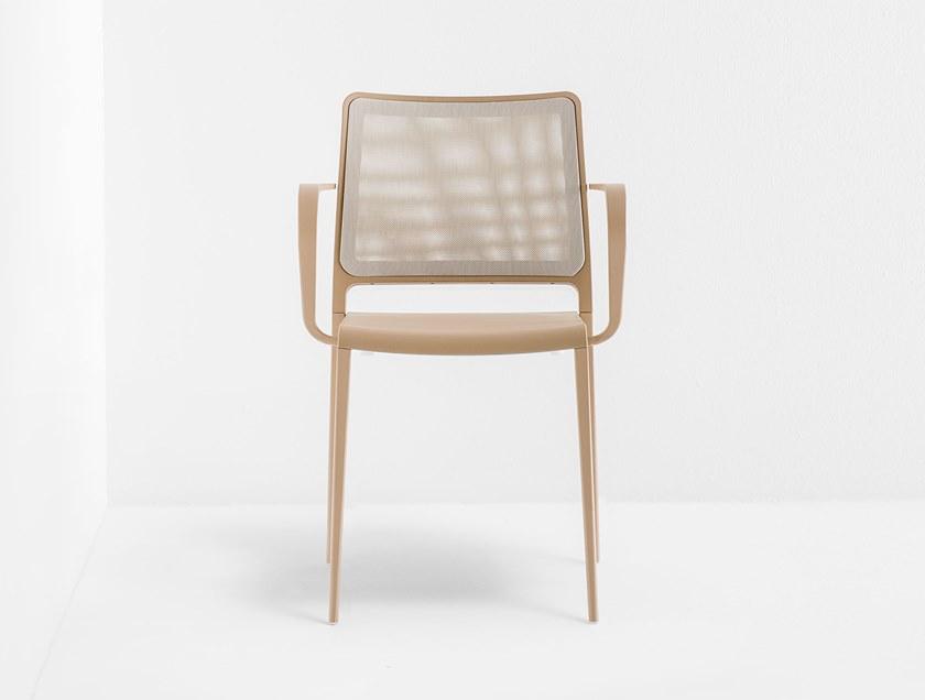 Pedrali Штабелируемый алюминиевый стул с подлокотниками Mya 706/2 - Вид №2