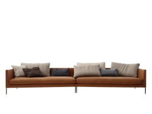 4-местный кожаный диван