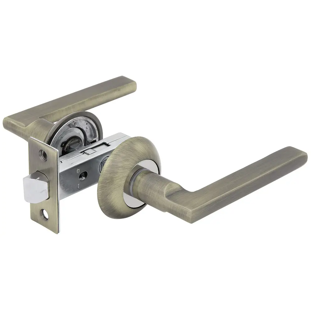 Дверные ручки Фабрика Замков 01L 100 без запирания алюминий гальваническое покрытие цвет античная бронза 83207757 STLM-2047972 