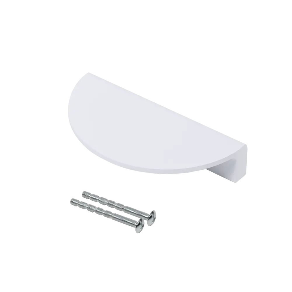 AKS Лион — мебельная ручка-полукруг для кухни 80 мм белая 88909446 STLM-1100957 - Вид №3