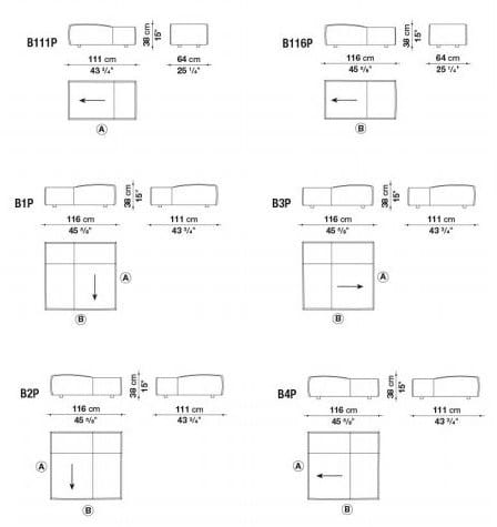 Ткань пуф B&B Italia ARCH-00012785 - Вид №3
