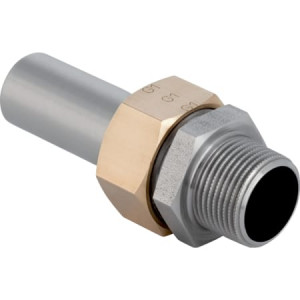 35409 Разъемное соединение Geberit Mapress из нержавеющей стали, с наружной резьбой и гладким концевиком Geberit