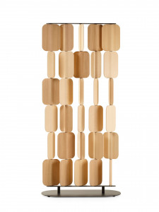 PA 0818 Self standing acoustic divider h182cm with wooden panels True Design Patch