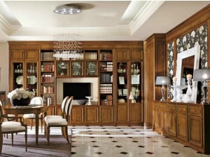 Martini Interiors Настенная система из орехового дерева с индивидуальной подставкой под телевизор Oliver’s house