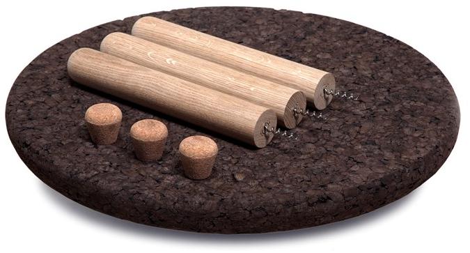 BlackCork Низкий круглый журнальный столик из пробки sun-id-1459601 - Вид №1