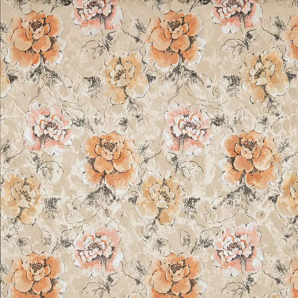 Ткань «Печать» 150 см цветы цвет жёлтый ТОРГОВЫЙ ДОМ ТЕКСТИЛЬ STLM-2109256 - Вид №1