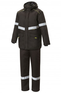 5038060 Костюм СОЮЗСПЕЦ утепленный черный  Зимняя спецодежда  размер 44-46/158-164