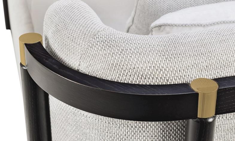 FRATO Кровать King size из льна с мягким изголовьем Como Ffu010006aax - Вид №2