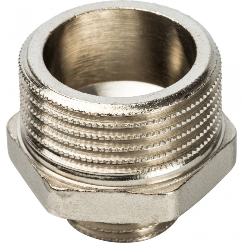 Ниппель переходной НН 1х1/2" никель STOUT SFT0004000112 - Вид №2