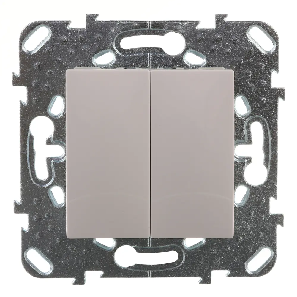 Выключатель встраиваемый Systeme Electric Unica 2 клавиши, цвет белый STLM-2207161