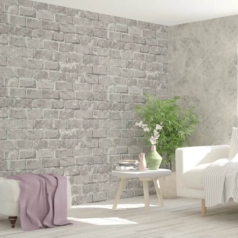 Обои флизелиновые Inspire Rock серые 1.06 м Granit 5 STLM-2207932 - Вид №3