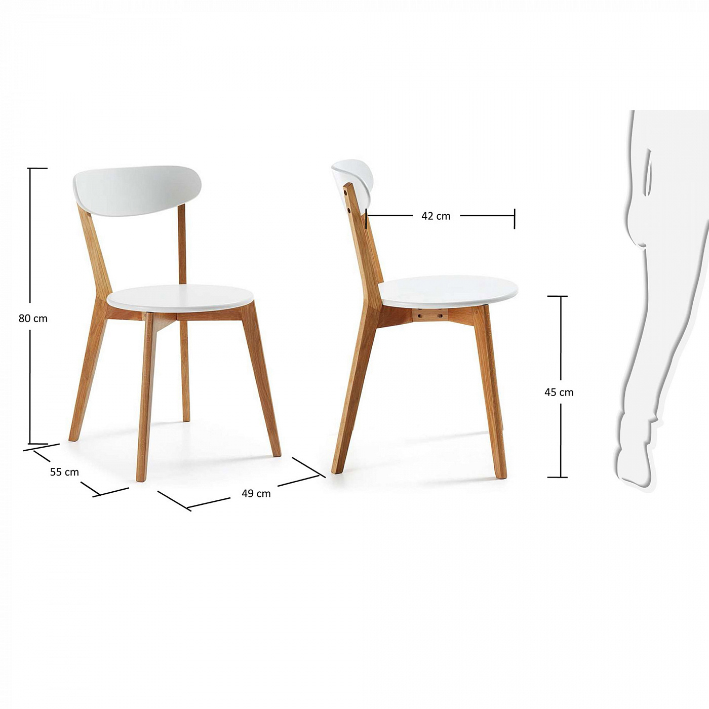 045634 Стул Luana La Forma Areia 