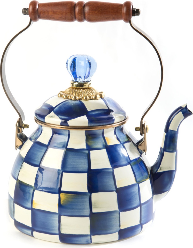 10654494 Mackenzie-Childs Чайник 2л Royal Check Сталь 