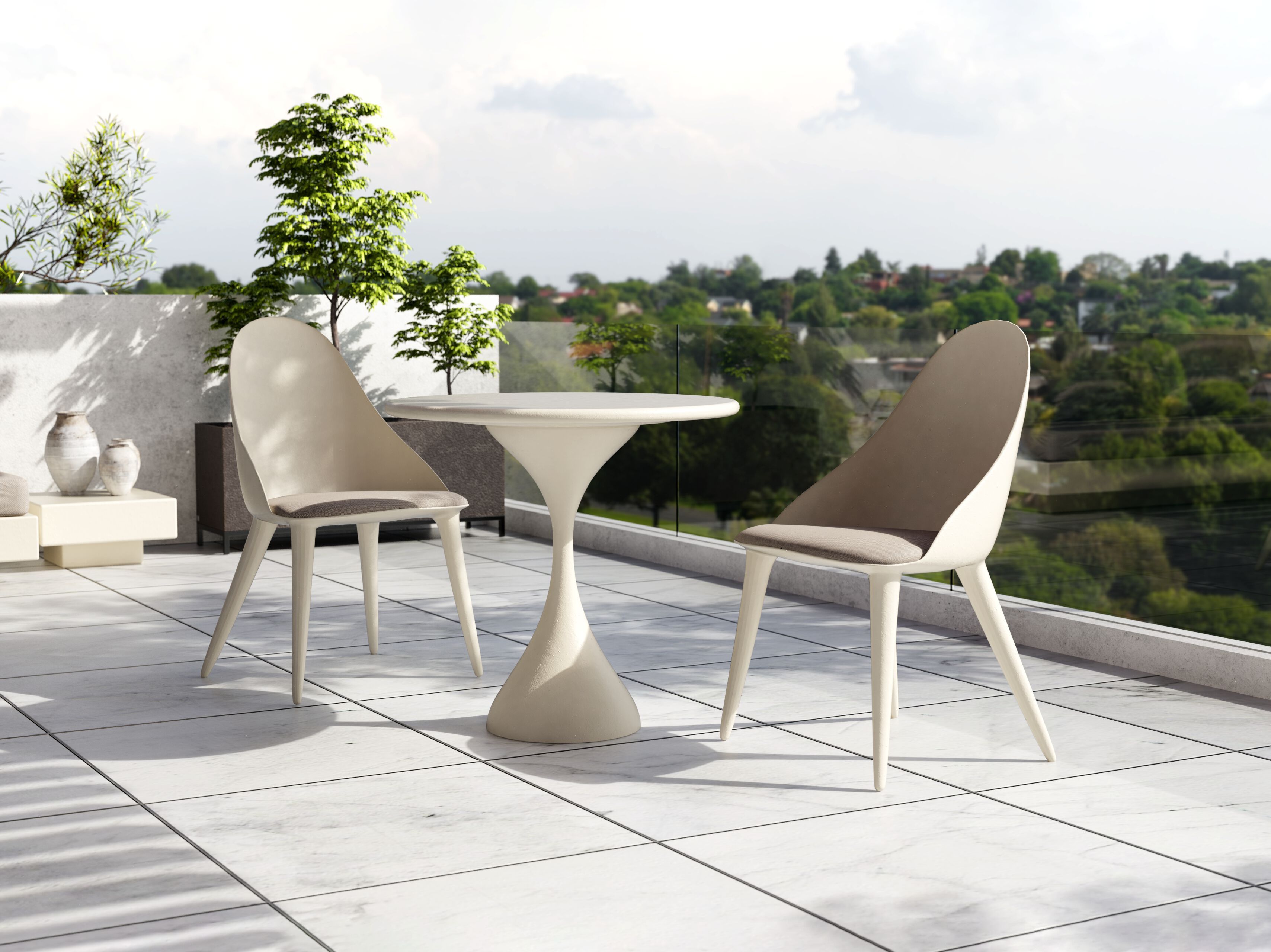 Круглый стол из стекловолокна GANSK MELODY ARCH-00110476 - Вид №2