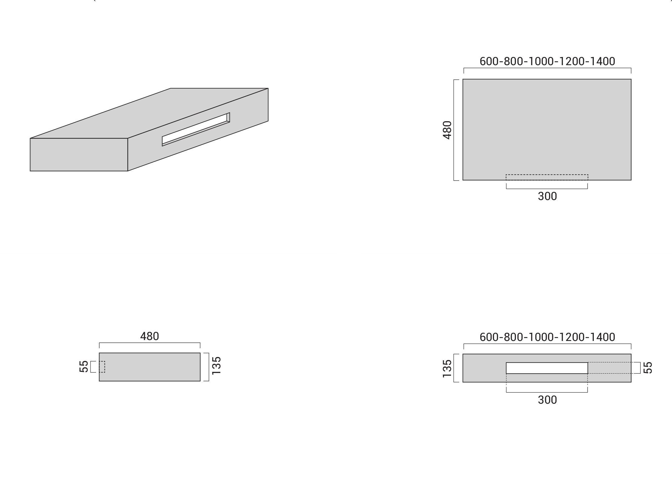 Столешница для умывальника Domus Falerii линейка ARCH-00113281 - Вид №4