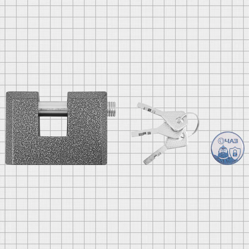 Навесной замок ЧАЗ с дисковым механизмом для гаражей и рольставней 85443712 STLM-0062819 - Вид №2