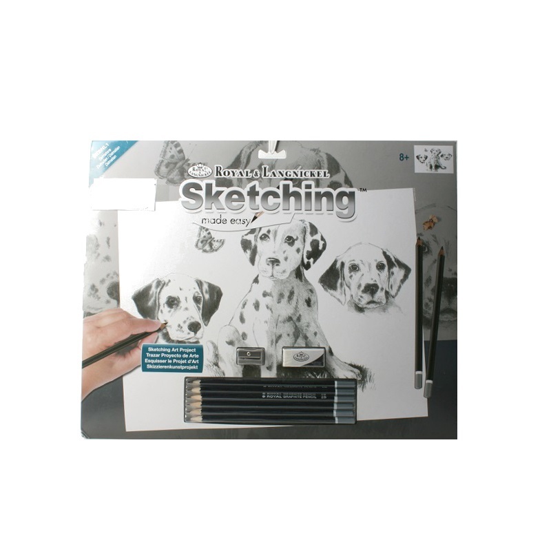 1 Раскраска по номерам "Эскиз большой №2" "Далматины" SKBNL ROYAL LANGNICKEL 