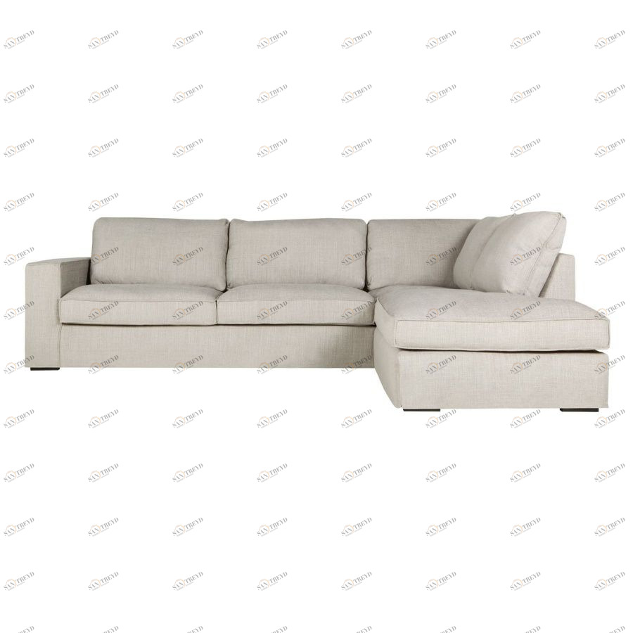 Диван угловой Abbe правосторонний светло-серый, обивка Mattis Sits S1009