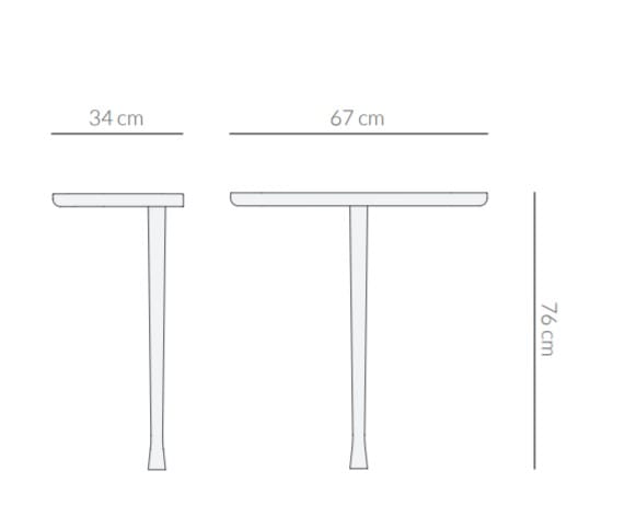 Прямоугольная консоль из мрамора Sahara Noir NOMON моменты ARCH-00066580 - Вид №1