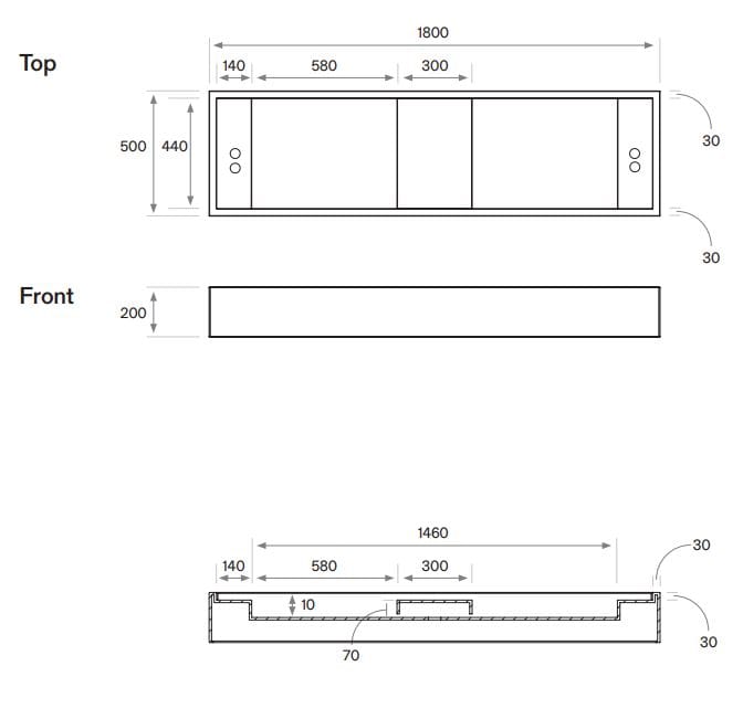 Прямоугольная двойная подвесная раковина COCOON Piet Boon ARCH-00022194 - Вид №12