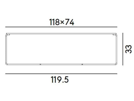 Стальной низкий прямоугольный журнальный столик Billiani ARCH-00106142 - Вид №4