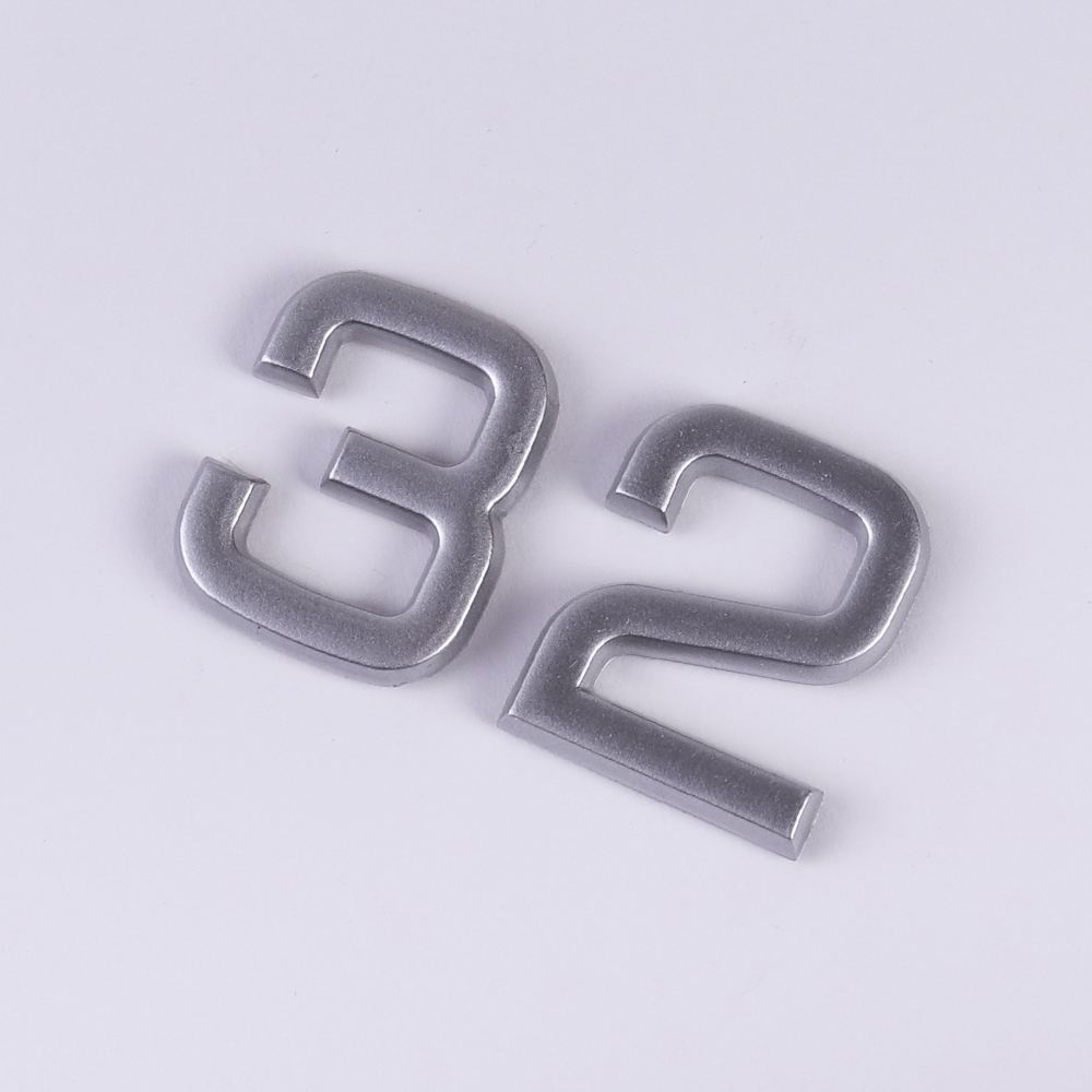 Дверной номер  «3», 32х5х40 мм, матовое серебро LJPS0067 Public Steel Россия  - Вид №6