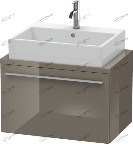 XL540108989 X-Large Тумбочка для компактной консоли Фланелево-серый глянцевый лак Duravit